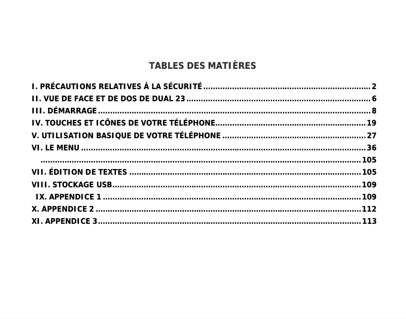 Page n°1 - Manuel utilisateur ITTM Dual23