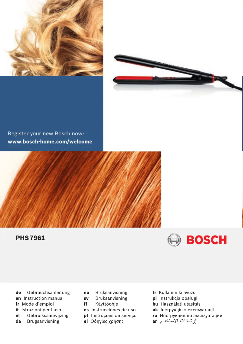 Page 1 de la notice Manuel utilisateur Bosch PHS7961