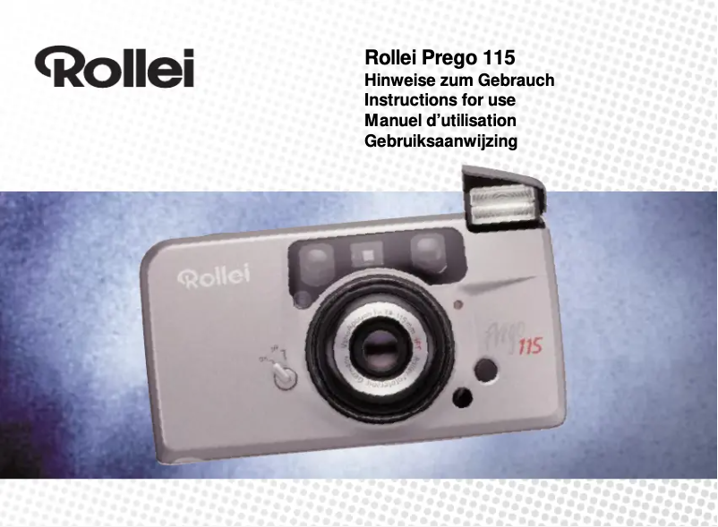 Image de la première page du manuel de l'appareil Prego 115