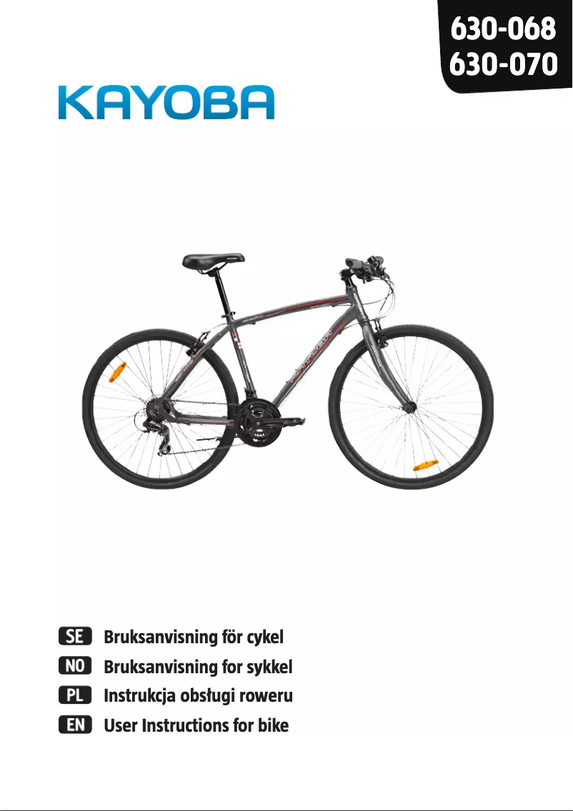 Page 1 de la notice Manuel utilisateur Kayoba Street 630-068