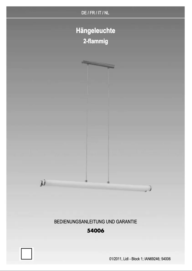 Page 1 de la notice Manuel utilisateur Livarno Lux 54006