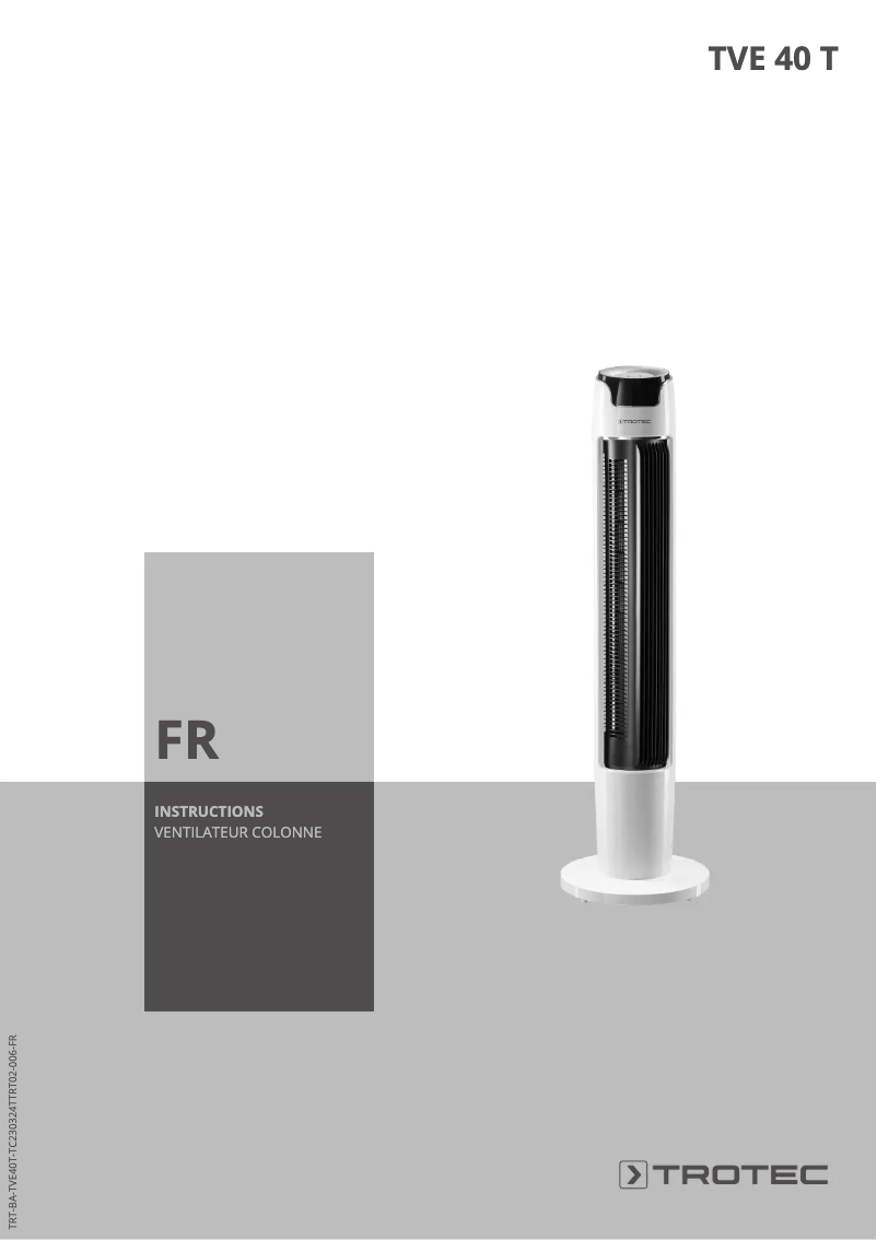 Image de la première page du manuel de l'appareil TVE 40 T