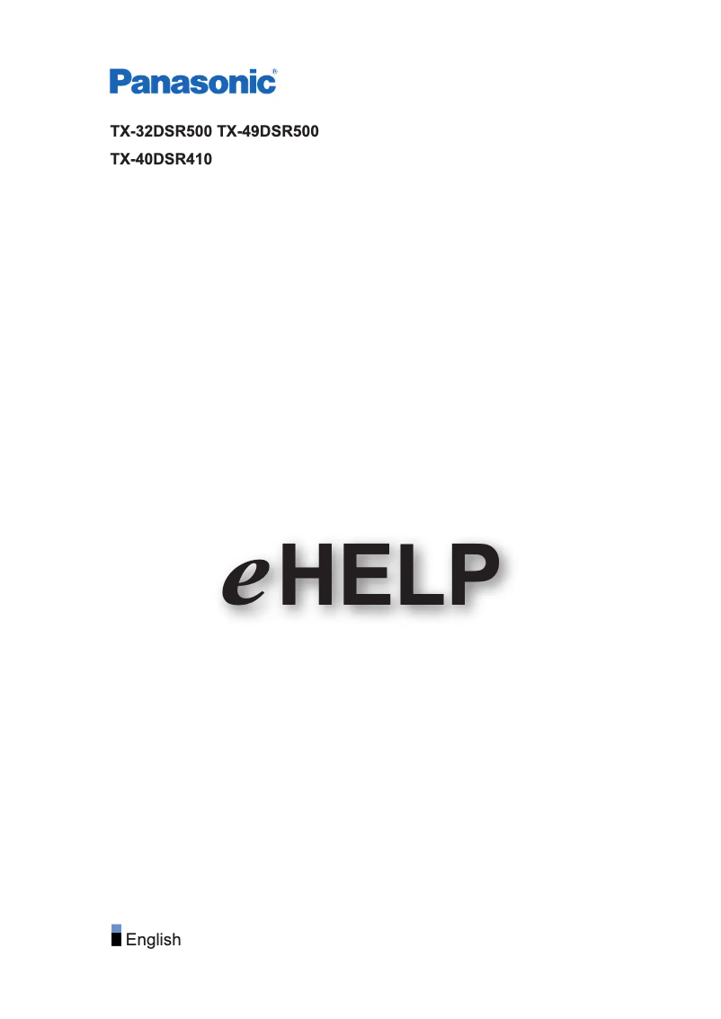 Image de la première page du manuel de l'appareil TX-32DSR500