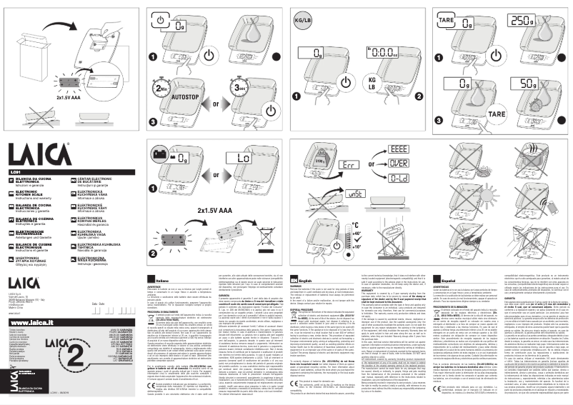 Página 1 del manual Manual de usuario Laica KS1313