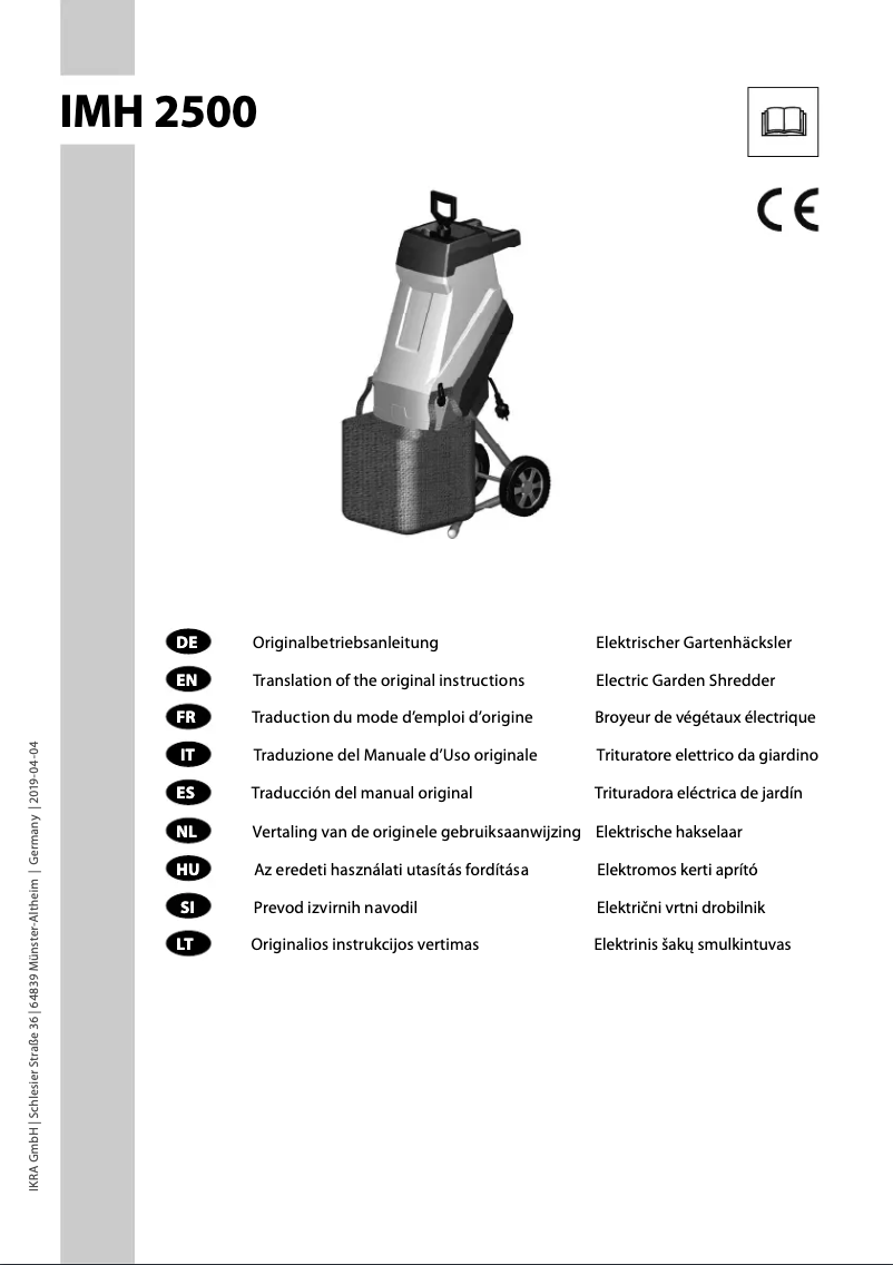 Page 1 de la notice Manuel utilisateur IKRA IMH 2500