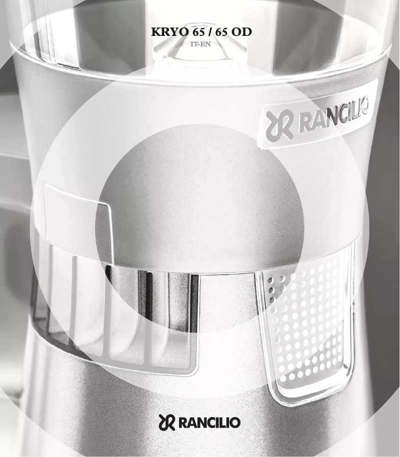 Page 1 de la notice Manuel utilisateur Rancilio Kryo 65