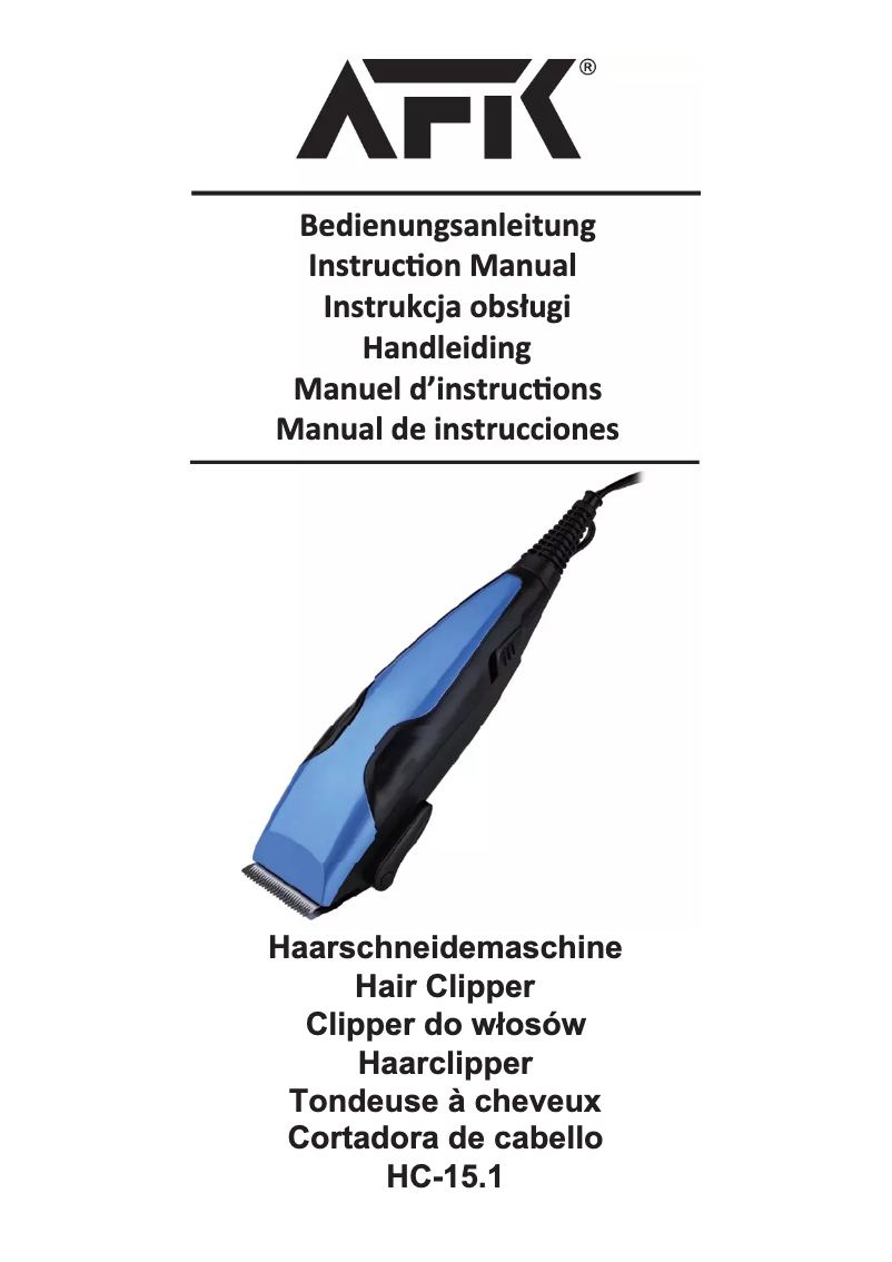 Page 1 de la notice Manuel utilisateur AFK HC-15.1