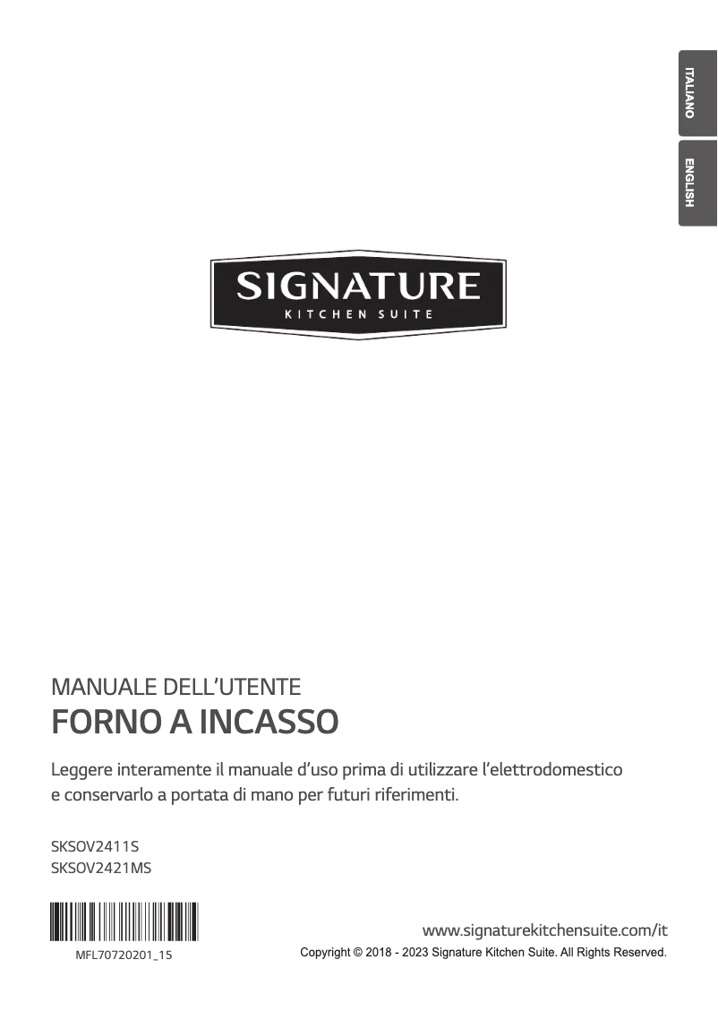 Image de la première page du manuel de l'appareil SKSOV2411S