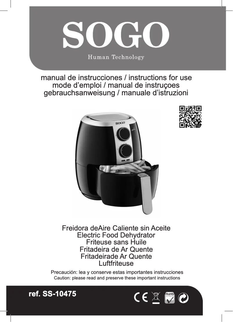 Image de la première page du manuel de l'appareil FRE-SS-10475