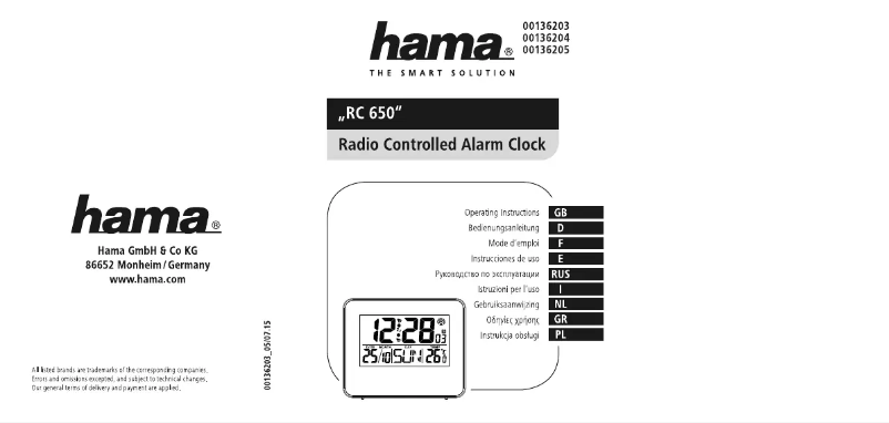 Imagen de la primera página del manual del dispositivo 136201