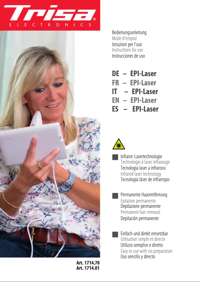 Page 1 de la notice Manuel utilisateur Trisa 1714.70
