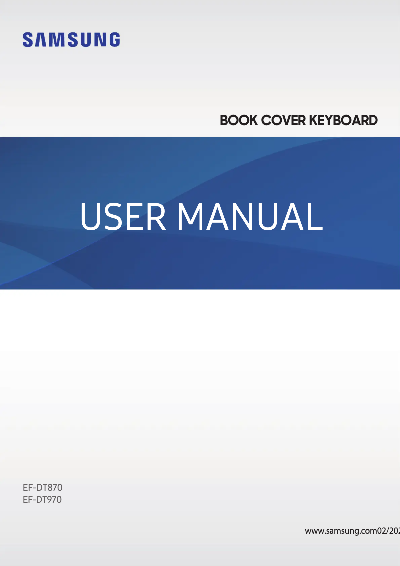 Page 1 de la notice Manuel utilisateur Samsung EF-DT870
