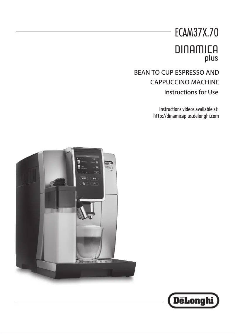 Page n°1 - Manuel utilisateur DeLonghi Dinamica Plus ECAM 370.70.SB