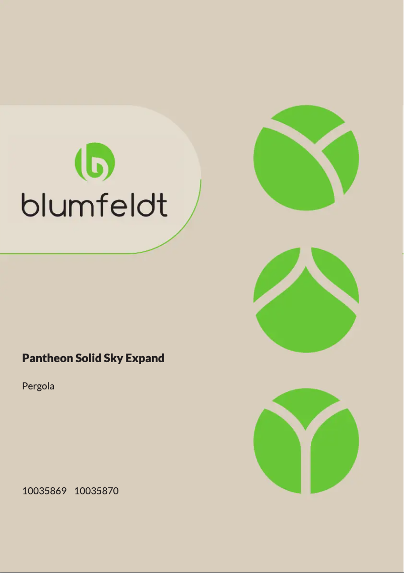 Image de la première page du manuel de l'appareil Pantheon Solid Sky Expand