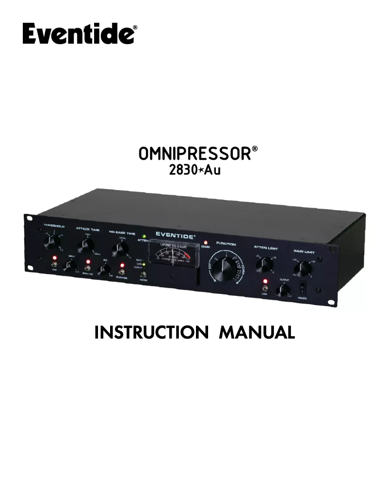 Image de la première page du manuel de l'appareil Omnipressor