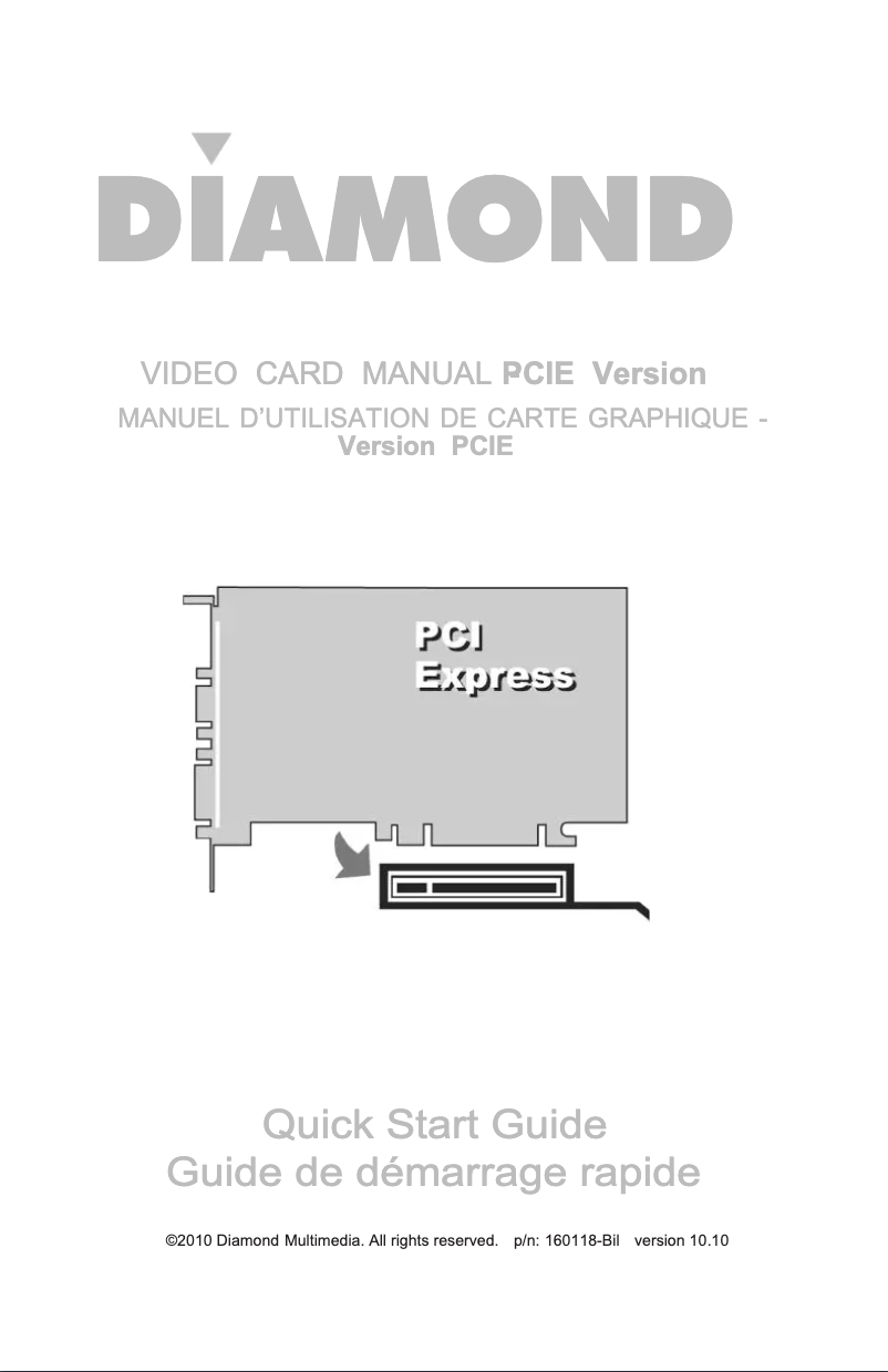 Page 1 de la notice Manuel utilisateur Diamond Multimedia Radeon HD 7750