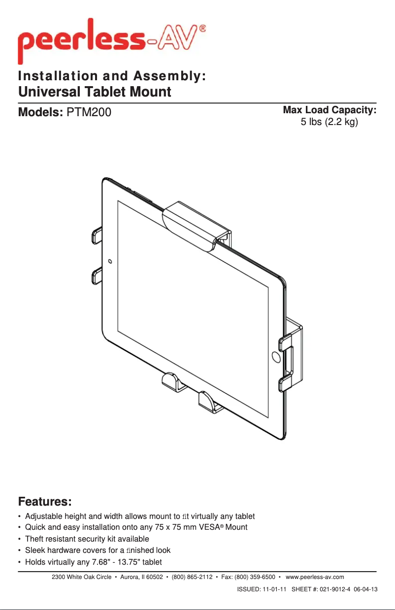 Image de la première page du manuel de l'appareil PTM200