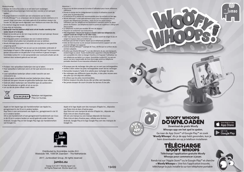 Page n°1 - Manuel utilisateur Jumbo Woofy Whoops