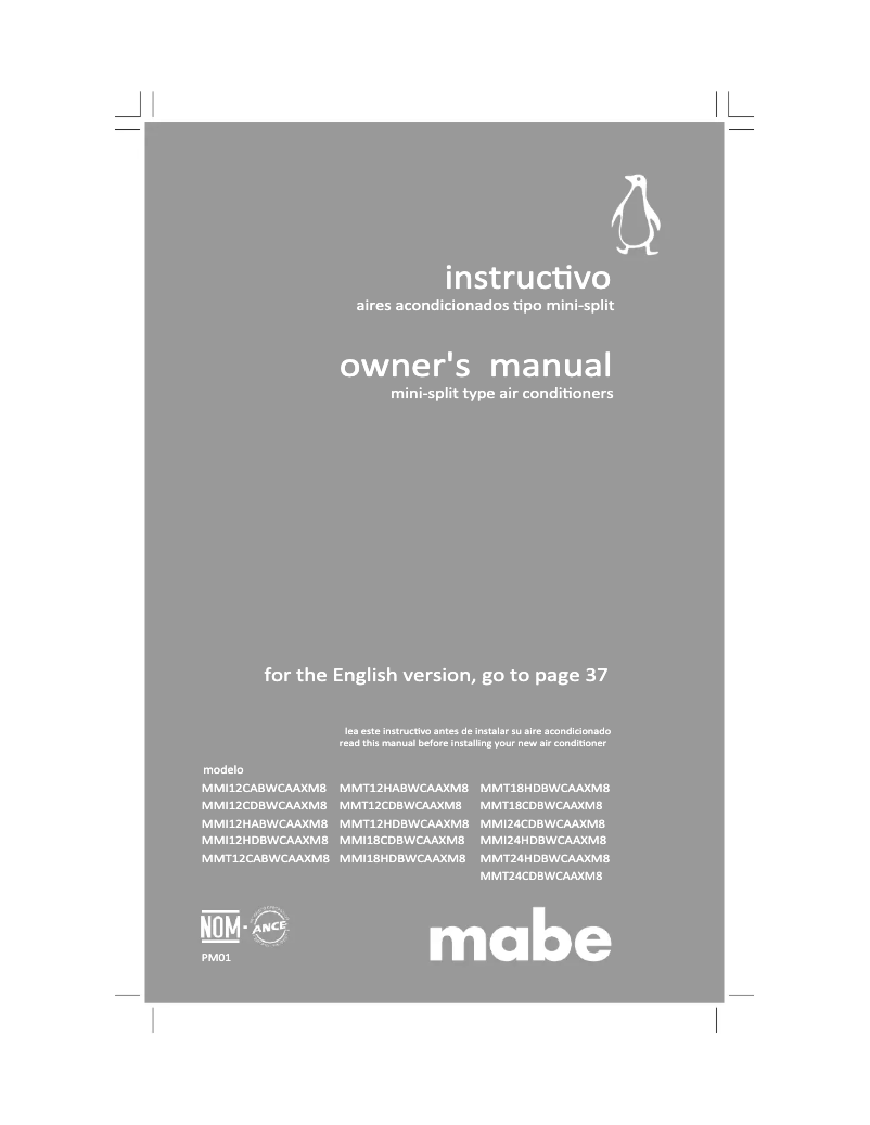 Page n°1 - Manuel utilisateur Mabe MMI24CDBWCAAXM8