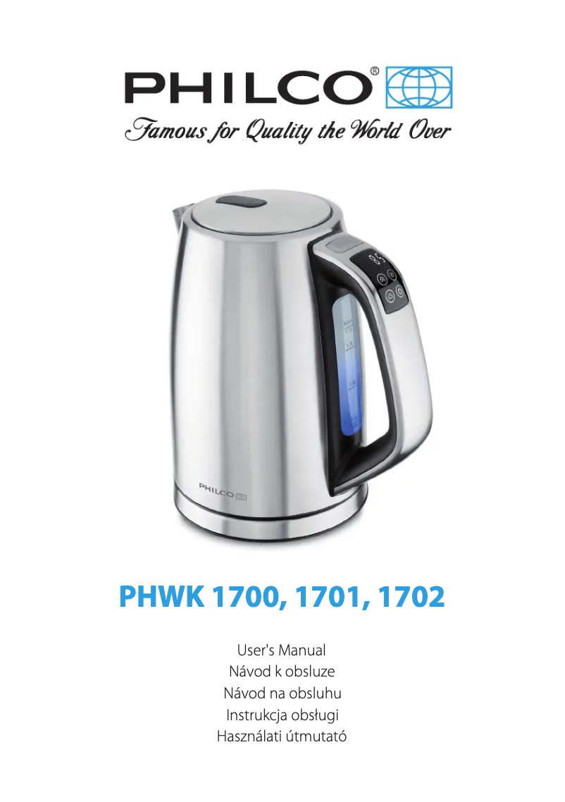 Page n°1 - Manuel utilisateur Philco PHWK 1701