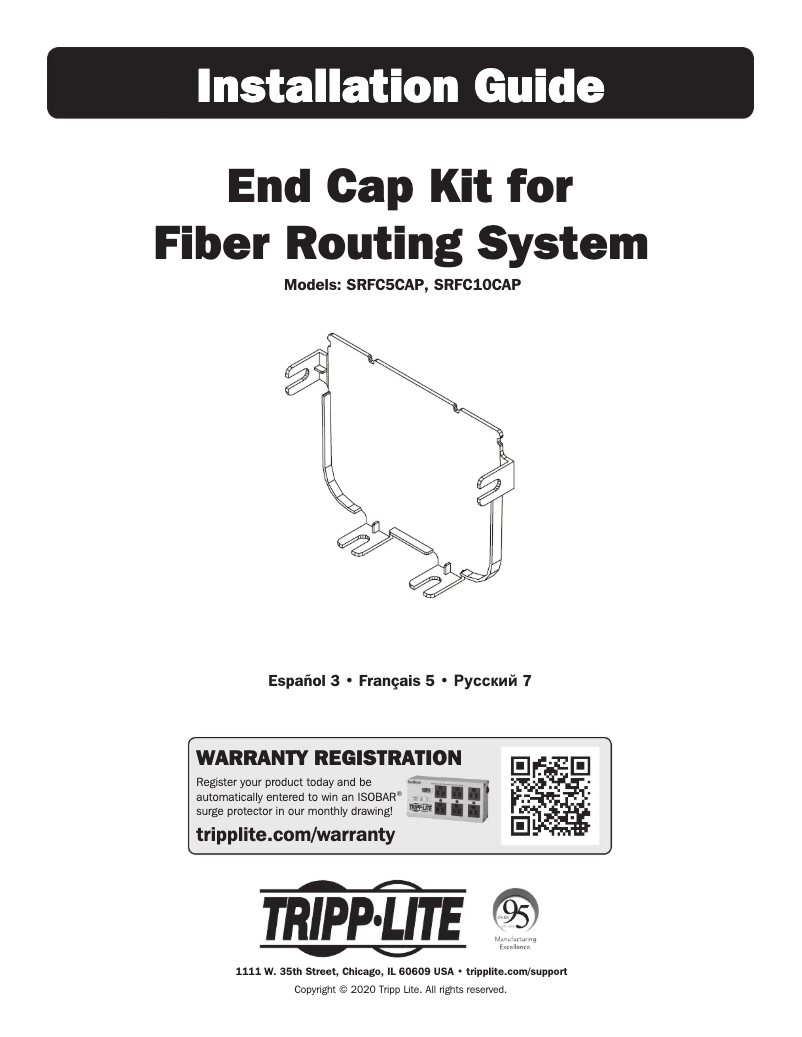 Page 1 de la notice Manuel utilisateur Tripp Lite SmartRack SRFC5CAP