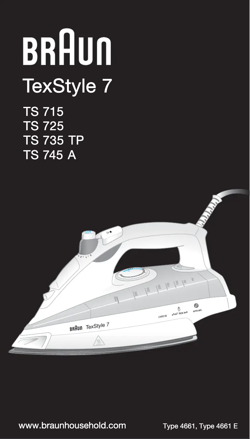 Image de la première page du manuel de l'appareil TexStyle 7 TS 725