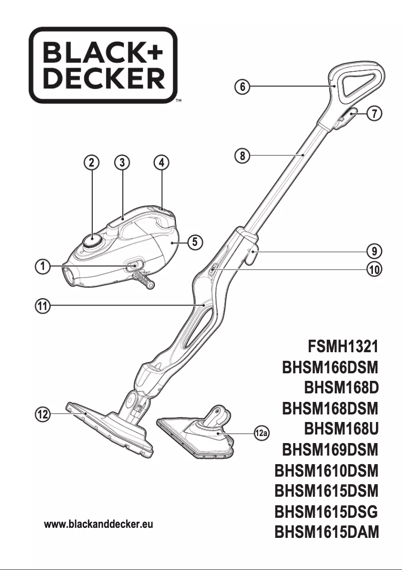 Page 1 de la notice Manuel utilisateur Black & Decker BHSM1610DSM