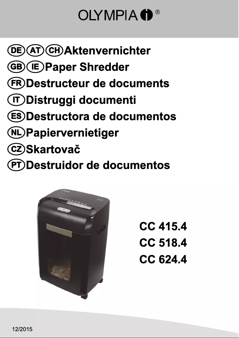 Image de la première page du manuel de l'appareil CC 415.4
