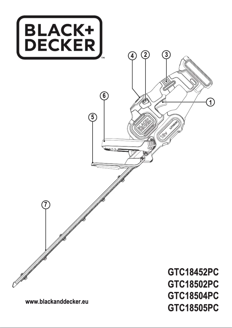Page 1 de la notice Manuel utilisateur Black & Decker GTC18505PC