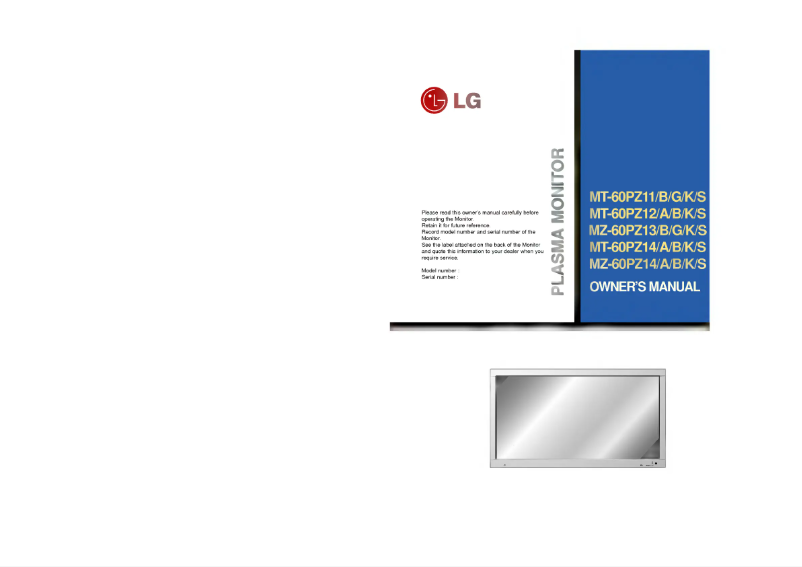 Imagen de la primera página del manual del dispositivo MT-60PZ12