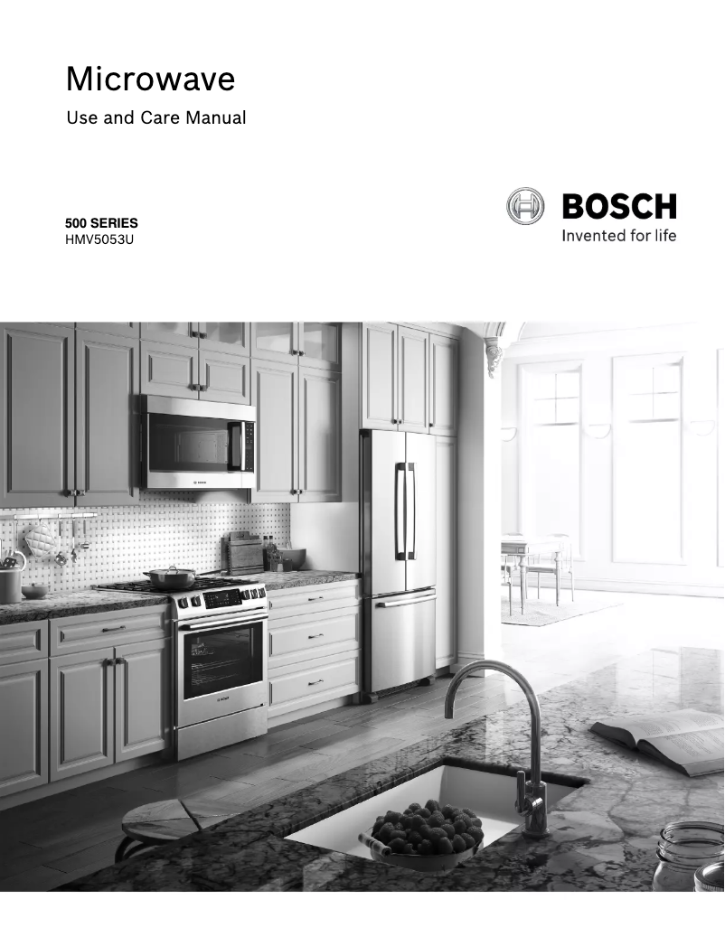 Page n°1 - Manuel d'utilisation et d'entretien Bosch HMV5053U