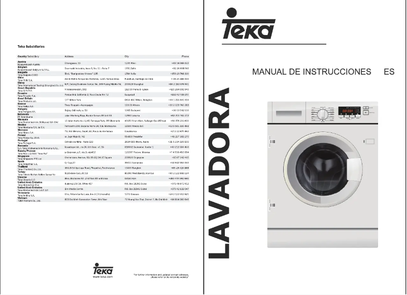 Página 1 del manual Manual de usuario Teka LI3 1480 E