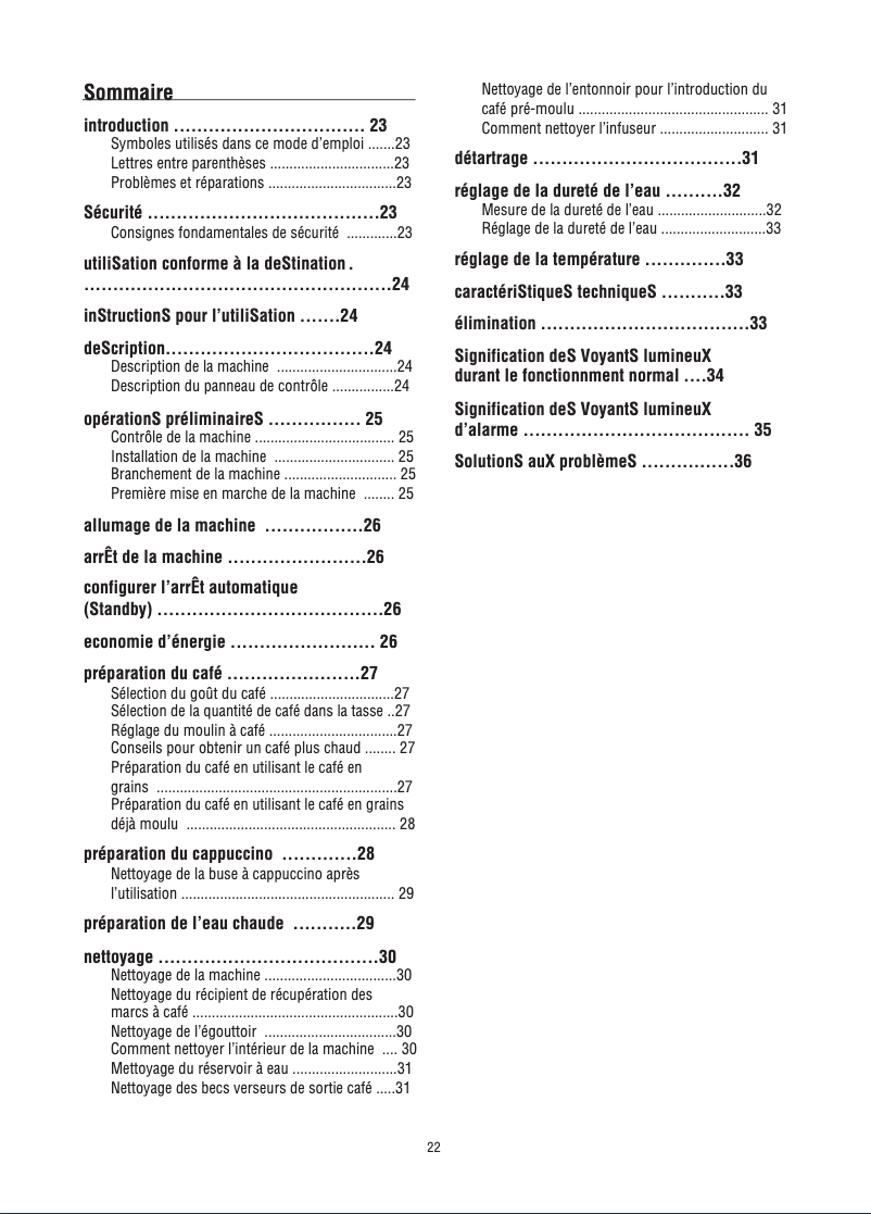 Image de la première page du manuel de l'appareil Caffe Corso ESAM 2800.SB