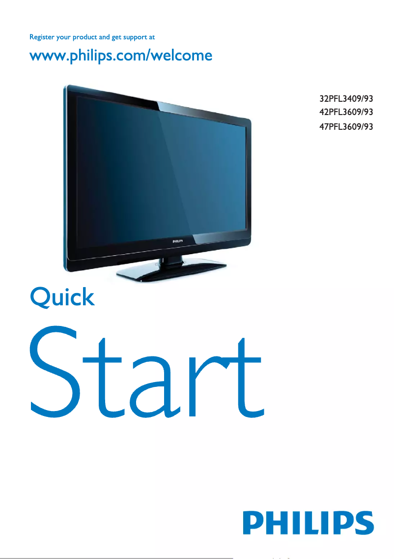 First page image of the manual for 32PFL3409