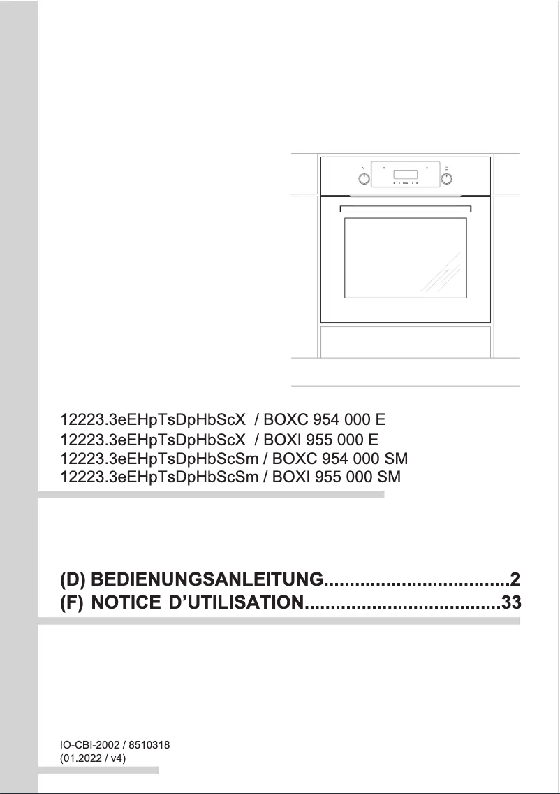 Page n°1 - Manuel utilisateur Amica BOXI 955 000 SM