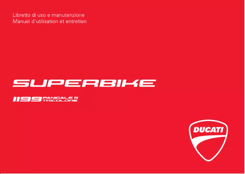 Page 1 de la notice Manuel utilisateur Ducati 1199 Panigale S Tricolore (2012)