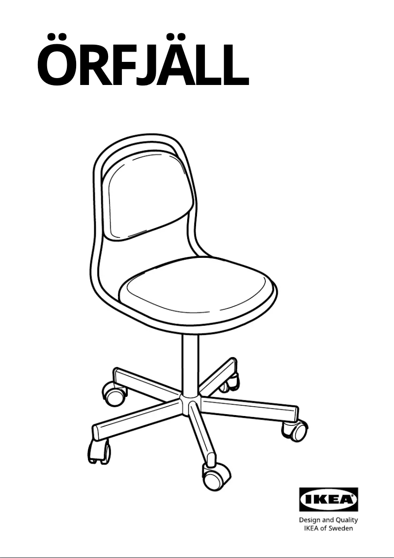 Page 1 de la notice Manuel utilisateur Ikea ÖRFJÄLL 205.018.88