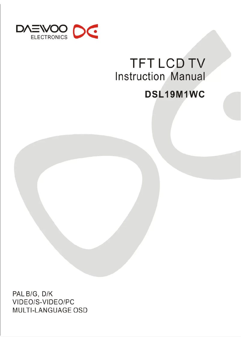 Page 1 de la notice Manuel utilisateur Daewoo DSL19M1