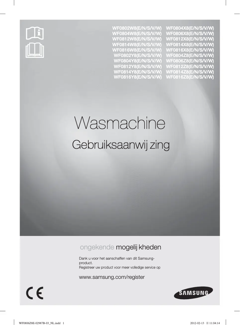 Page 1 de la notice Manuel utilisateur Samsung WF0806Z8C/XEN