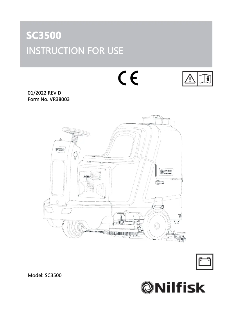 Image de la première page du manuel de l'appareil SC3500
