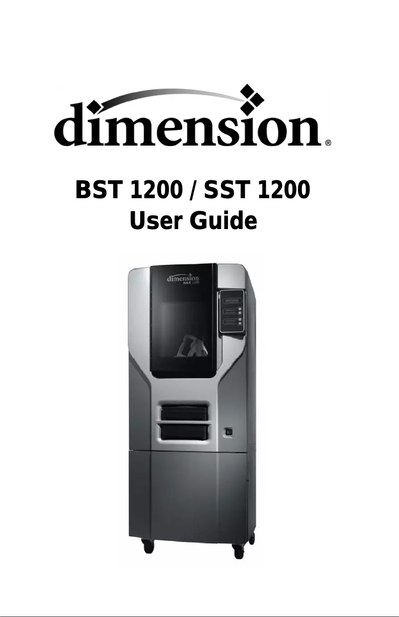 Page n°1 - Manuel utilisateur Dimension SST 1200