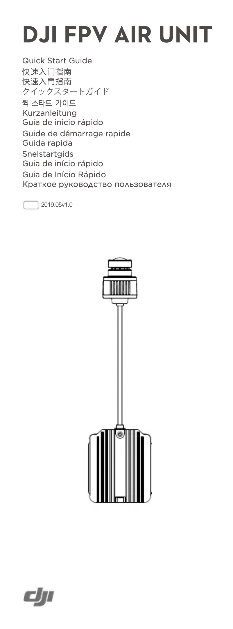 Image de la première page du manuel de l'appareil FPV Air Unit