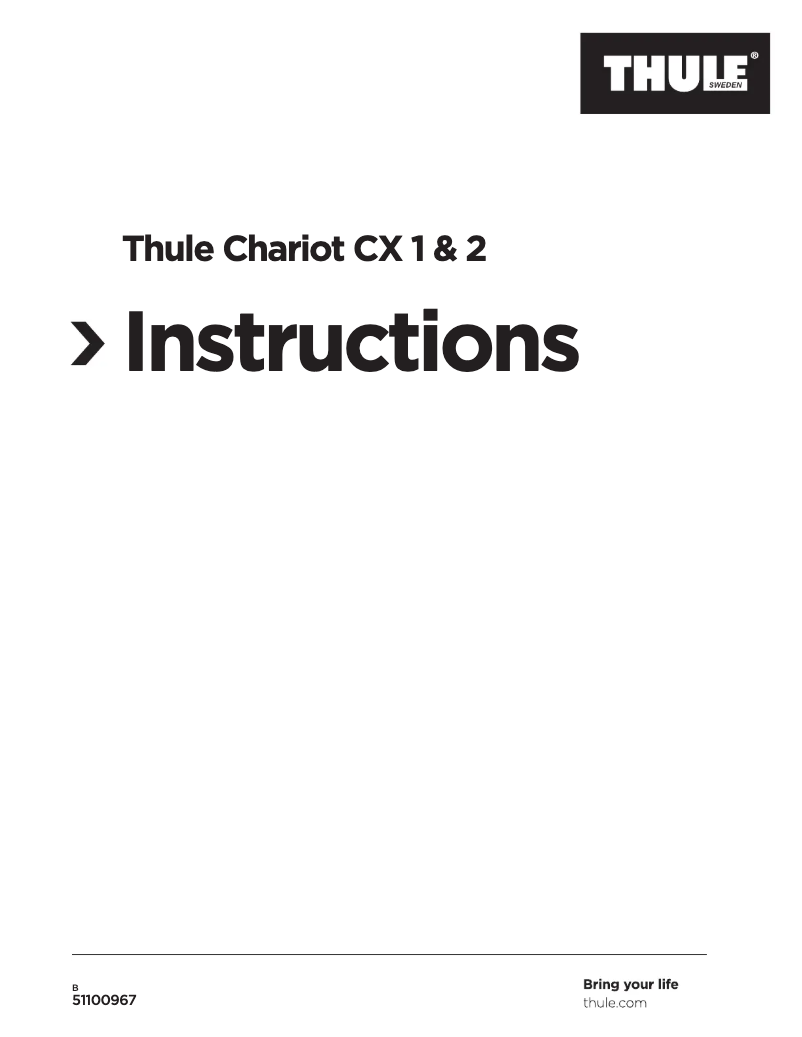 Page 1 de la notice Manuel utilisateur Thule Chariot CX 1