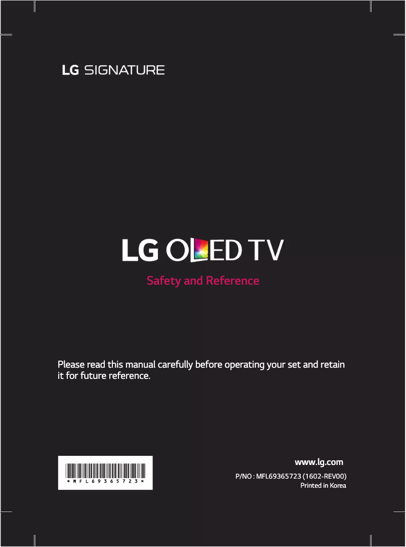 Página 1 del manual Manual de usuario LG OLED 77G6