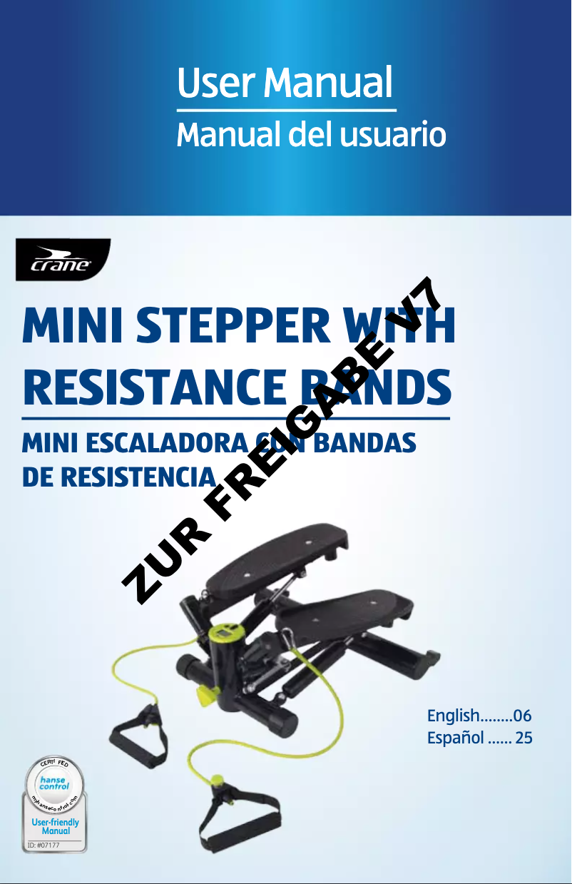 Page n°1 - Manuel utilisateur Crane Mini Stepper with Resistance Bands ANS-16-035