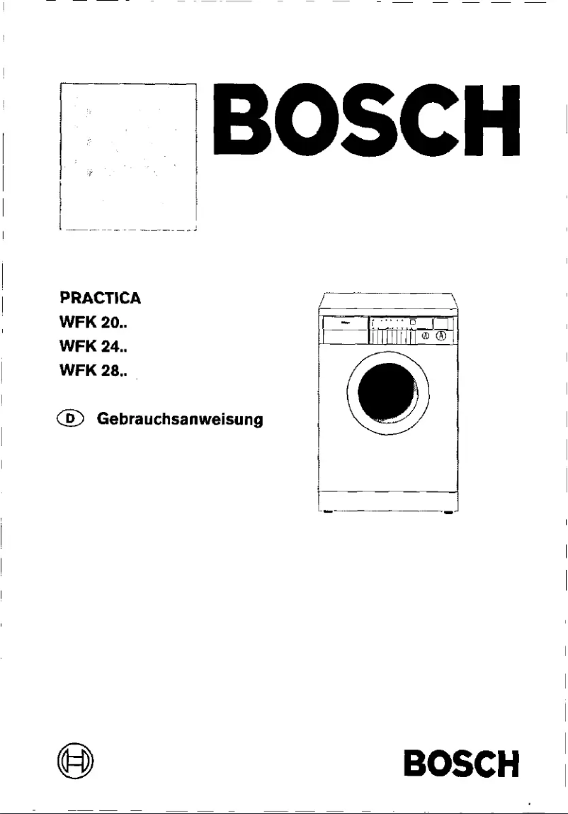 Page 1 de la notice Manuel utilisateur Bosch WFK2891