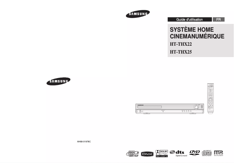 Page n°1 - Manuel utilisateur Samsung HT-TX22