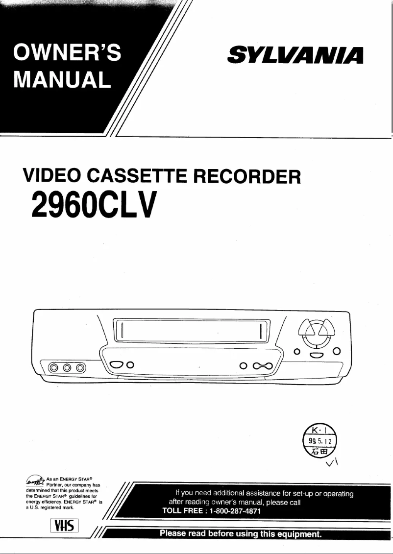 Page n°1 - Manuel utilisateur Sylvania 2960CLV