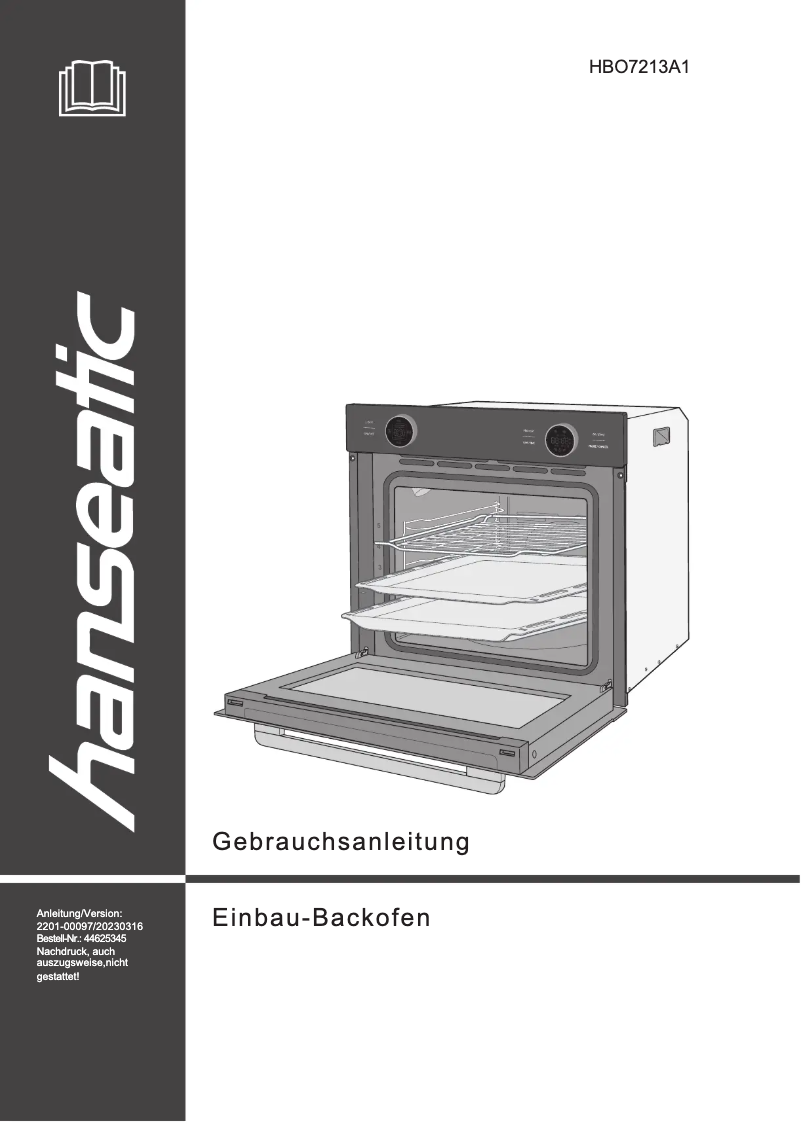 Imagen de la primera página del manual del dispositivo HBO7213A1