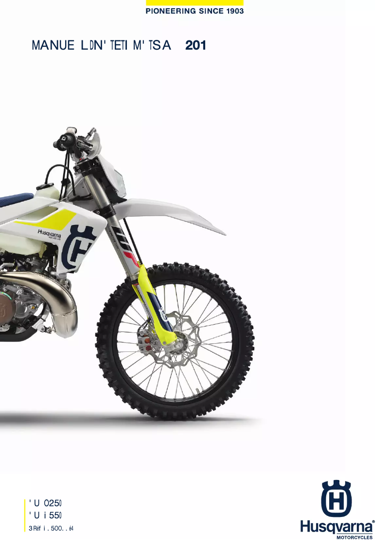 Page 1 de la notice Manuel utilisateur Husqvarna TE 300i (2019)